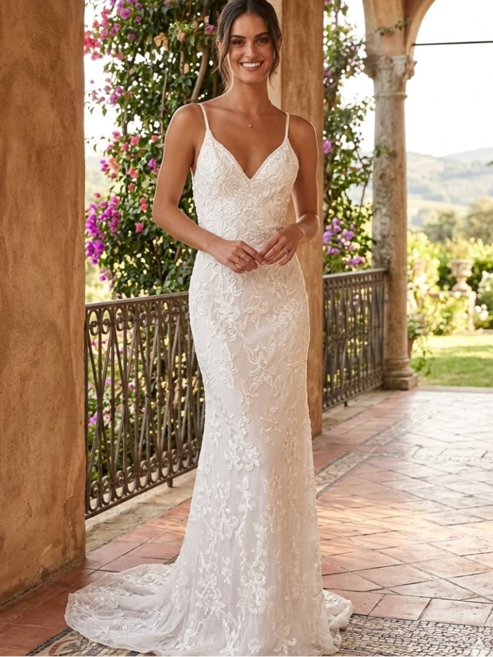 New Lulus Luxe Bride Everlasting Passion White Lace Bridal Gown Sz Small